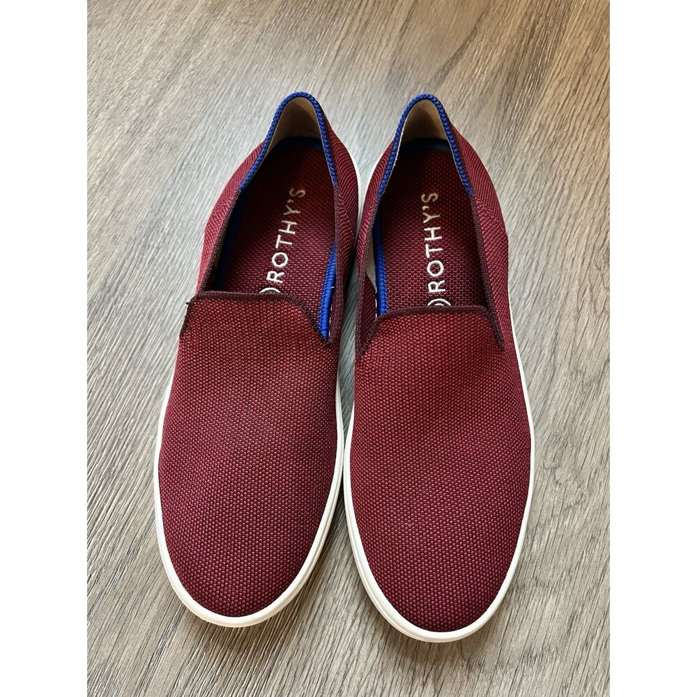 Rothy's Sneakers Womens Size 8 Garnet Red Slip-On Beach Resort Cruise Vacation - Picture 2 of 10